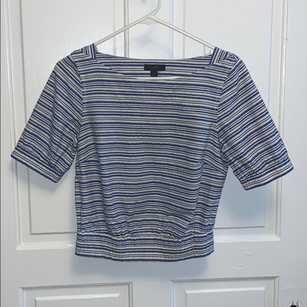 J Crew striped crop top